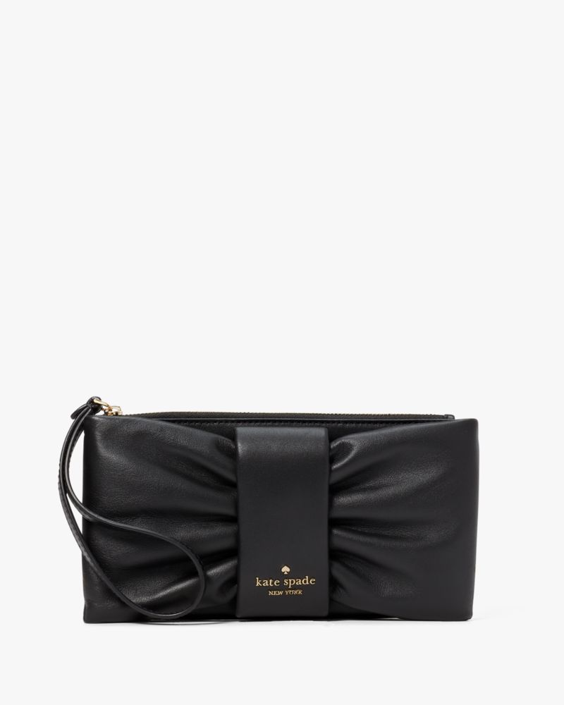 Kate Spade,Millie Bow Medium Wristlet,Black