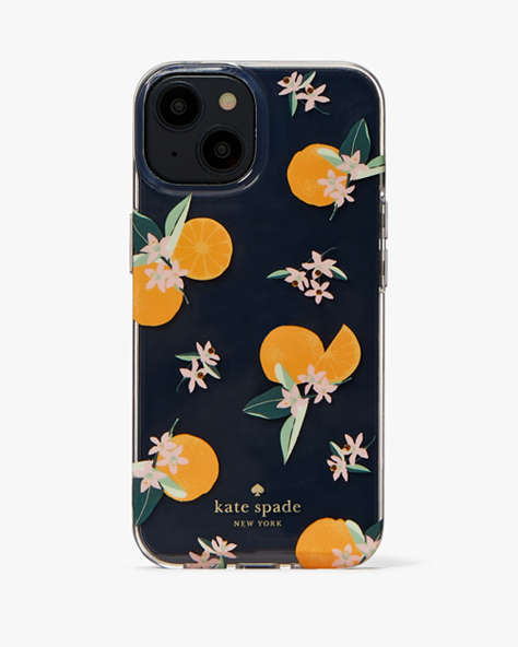 オレンジ トス プリント アイフォン 14 ケース, クリア, ProductTile