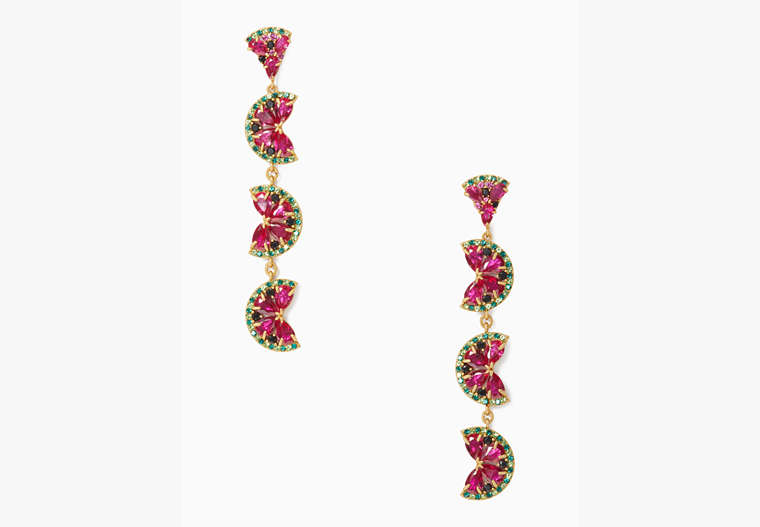 Watermelon Linear Earrings, Pink Multi, Product image number 0