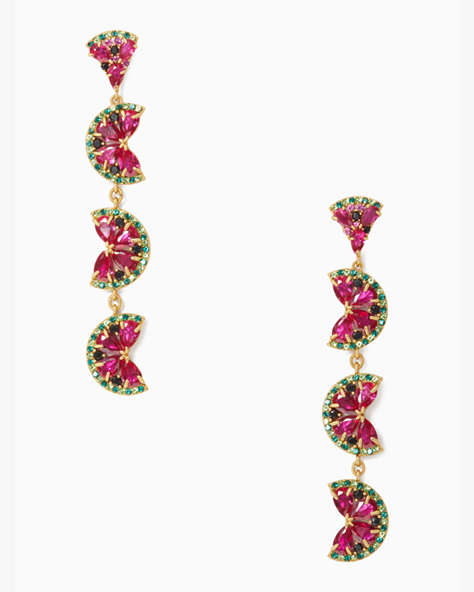 Kate Spade,watermelon linear earrings,Pink Multi