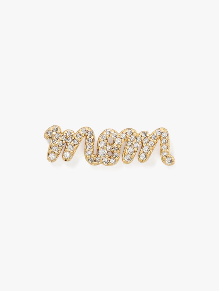 Kate Spade Love You, Mom Boxed Pavé Asymmetrical Studs. 4