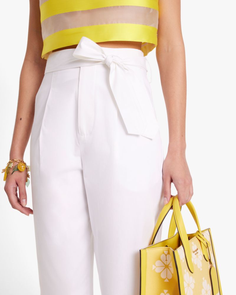 Kate Spade Tie-Waist Poplin Pants