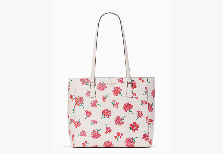 Perry Floral Laptop Tote, Fresh Peach Multi, Product image number 0