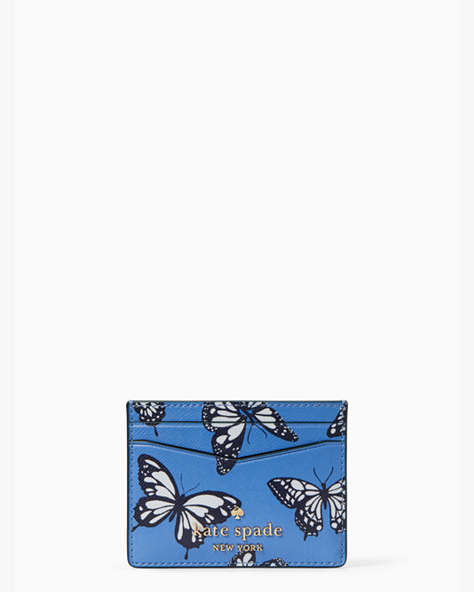 Staci Small Slim Butterfly Sky Card Holder, Blue Multicolor, ProductTile