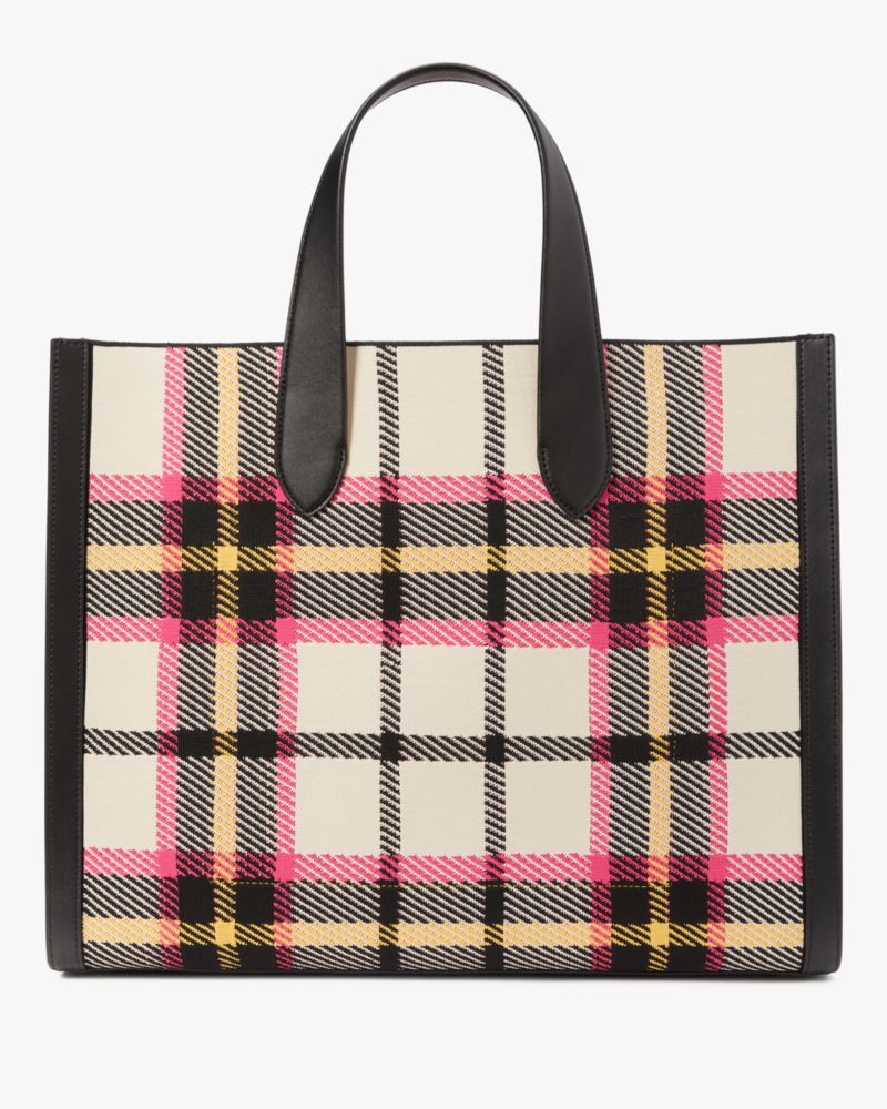 Kate Spade Manhattan Museum Plaid Jacquard Large Tote. 6