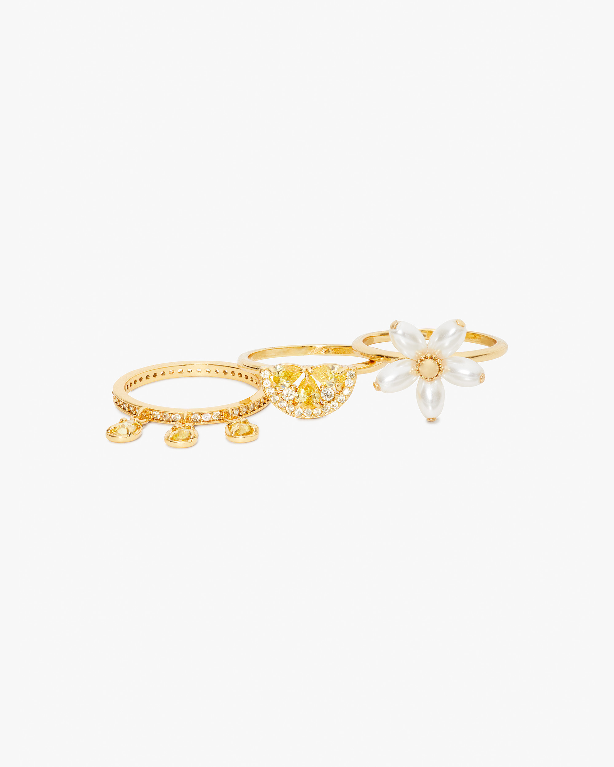 Kate Spade Fresh Squeeze Stacking Charm Ring Set
