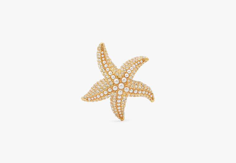 Kate Spade,Sea Star Cocktail Ring,Clear Multi