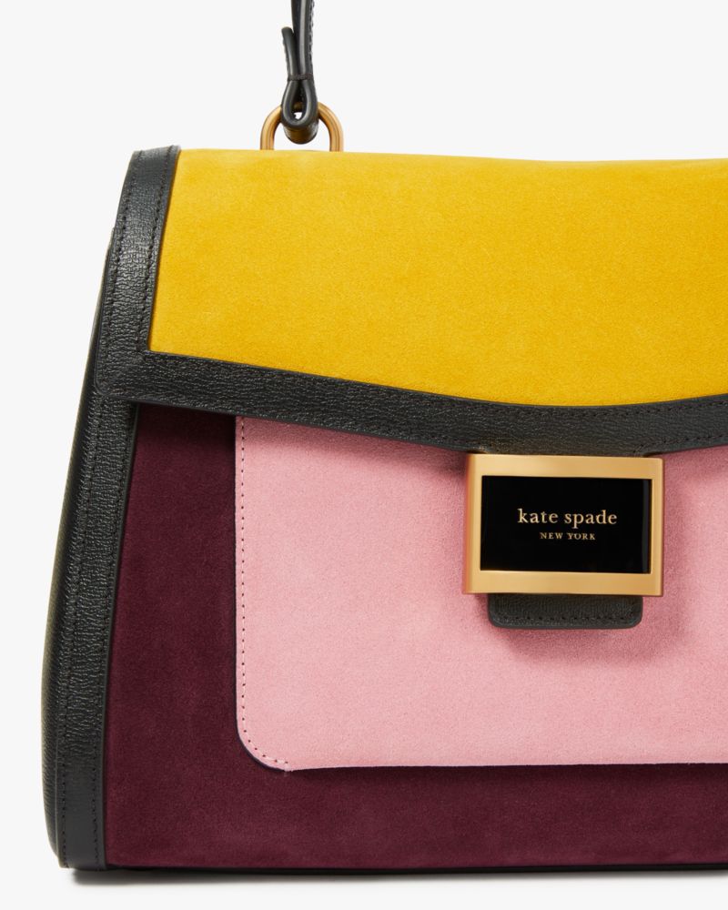 Kate Spade Katy Colorblocked Suede Medium Top-handle Bag. 9