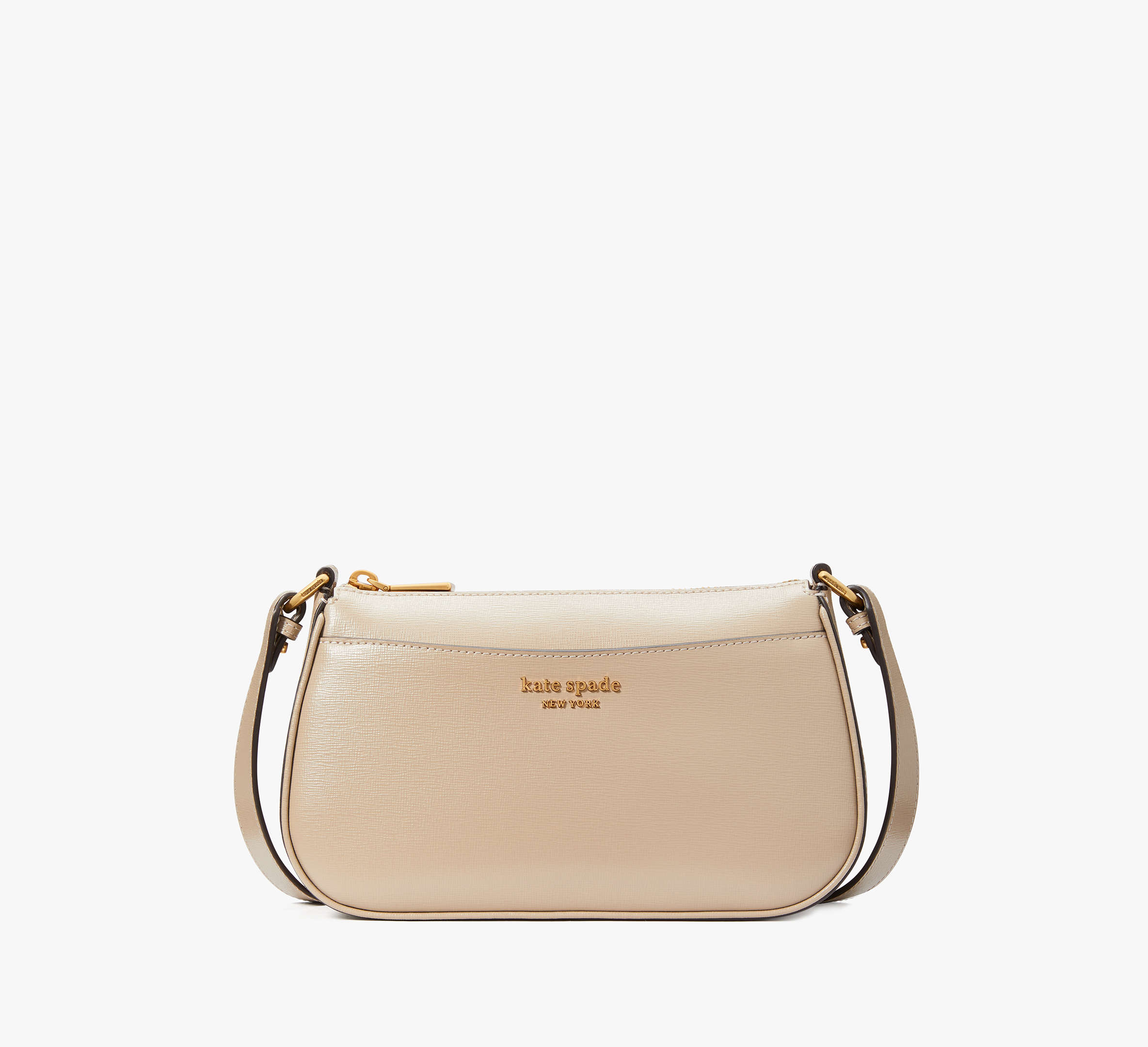 Shop Kate Spade Bleecker Small Crossbody In Timeless Taupe