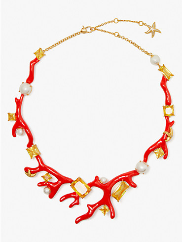 Reef Treasure Coral Statement Necklace, , rr_productgrid
