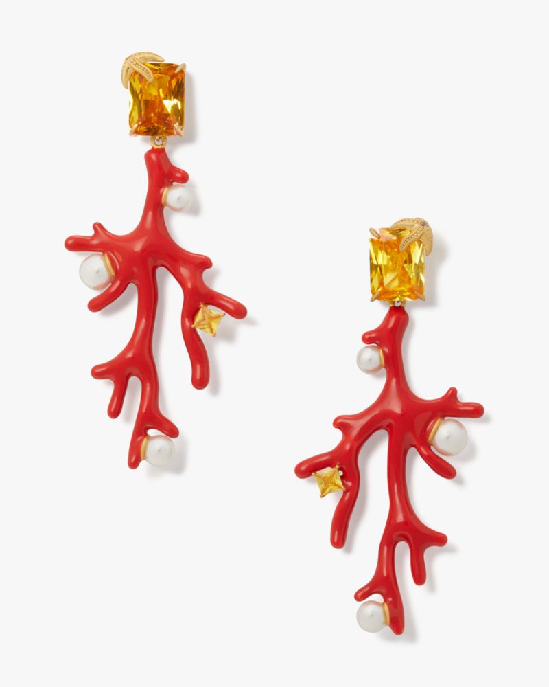 Kate Spade Reef Treasure Coral Drop Earrings