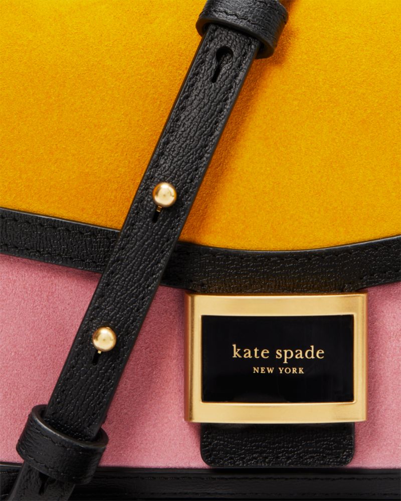 Kate Spade Katy Colorblocked Suede Flap Chain Crossbody. 6