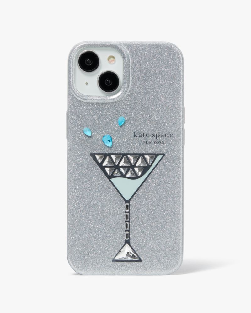 Kate Spade Shaken Not Stirred Embellished iPhone 14 Case