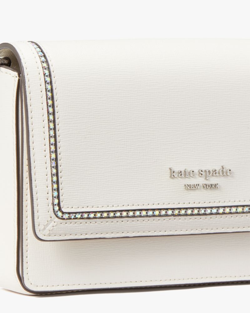 Kate Spade Morgan Crystal Inlay Flap Chain Wallet. 6