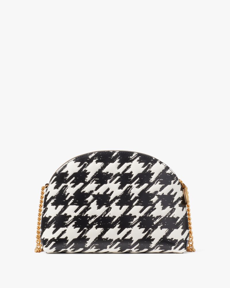 Kate Spade Morgan Painterly Houndstooth Double-zip Dome Crossbody. 5