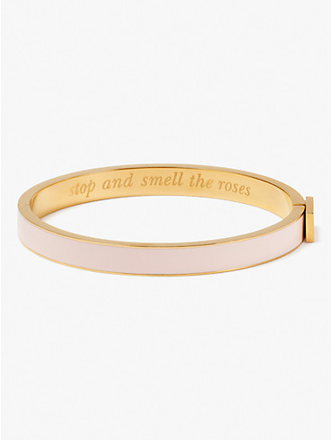 Stop And Smell The Roses Thin Idiom Bangle, , rr_productgrid