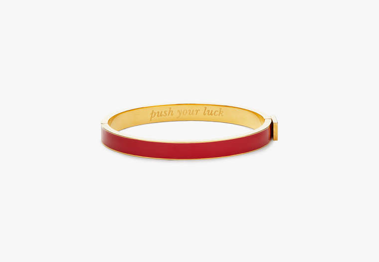 Kate Spade,Push Your Luck Thin Idiom Bangle,Red