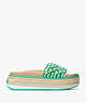 Kate Spade,Vita Platform Slide Sandals,Casual,Fresh Green/ Lowtide