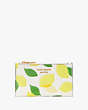 Morgan Lemon Toss Embossed Small Slim Bifold Wallet, , Product