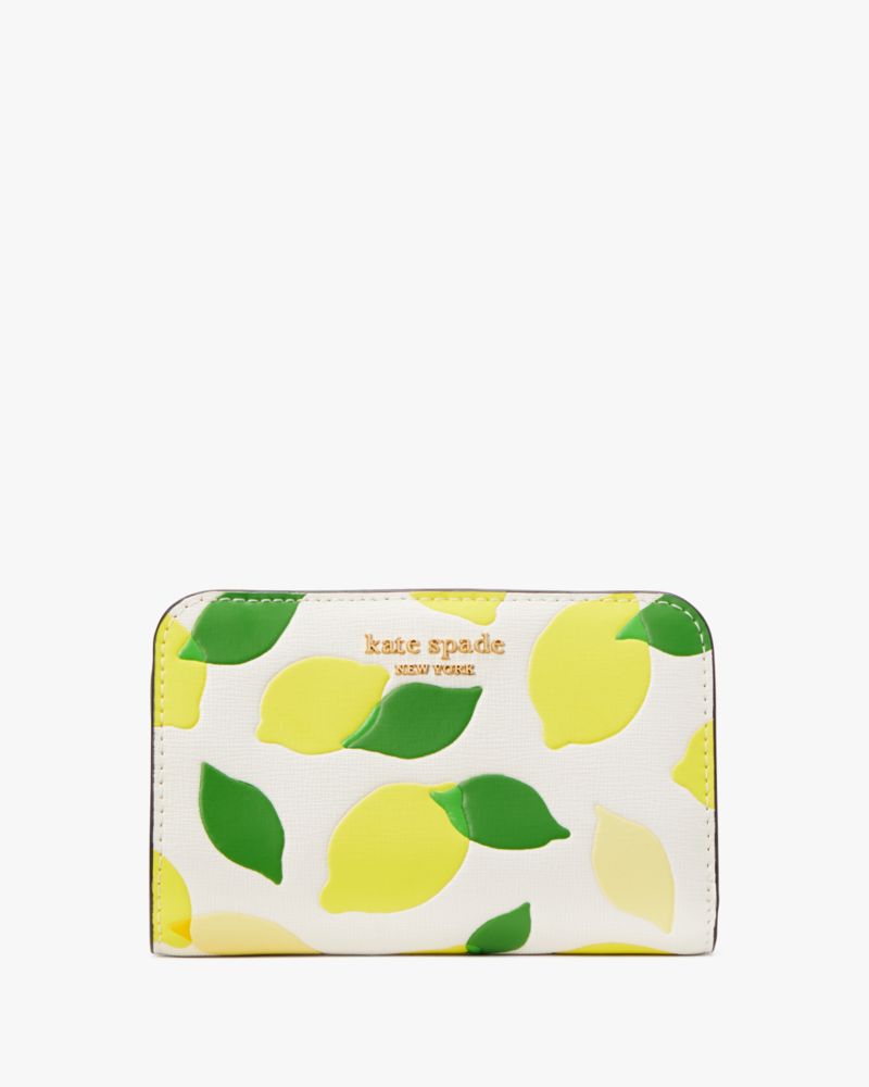 Kate Spade Floral Appliqué Slim Leather Bifold Wallet