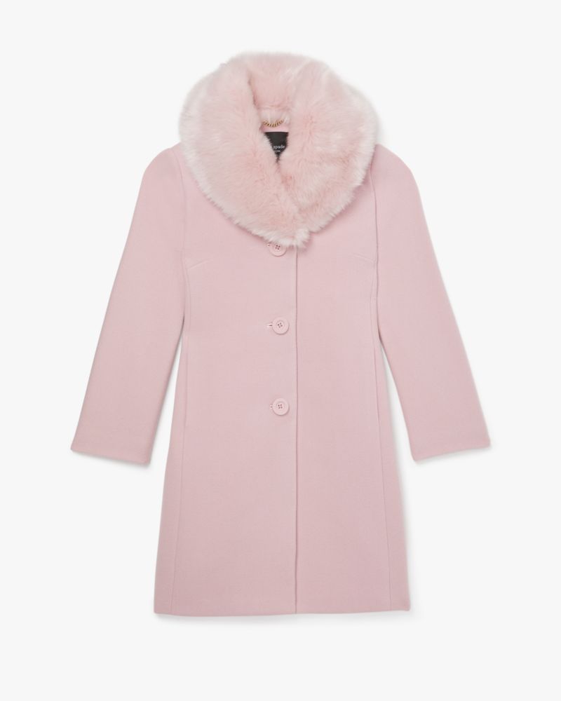 Kate Spade Faux Fur Lapel Wool Coat. 7