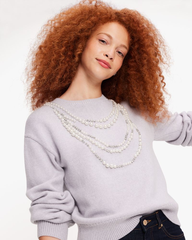 Embellished Necklace Sweater | Kate Spade New York