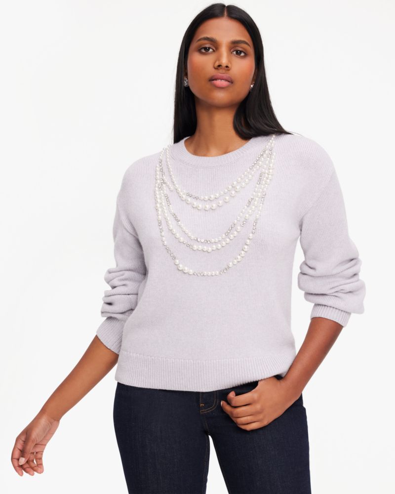 Kate Spade Embellished Necklace Sweater. 5