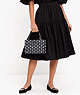 Drop Waist Faille Skirt, Black, ProductTile