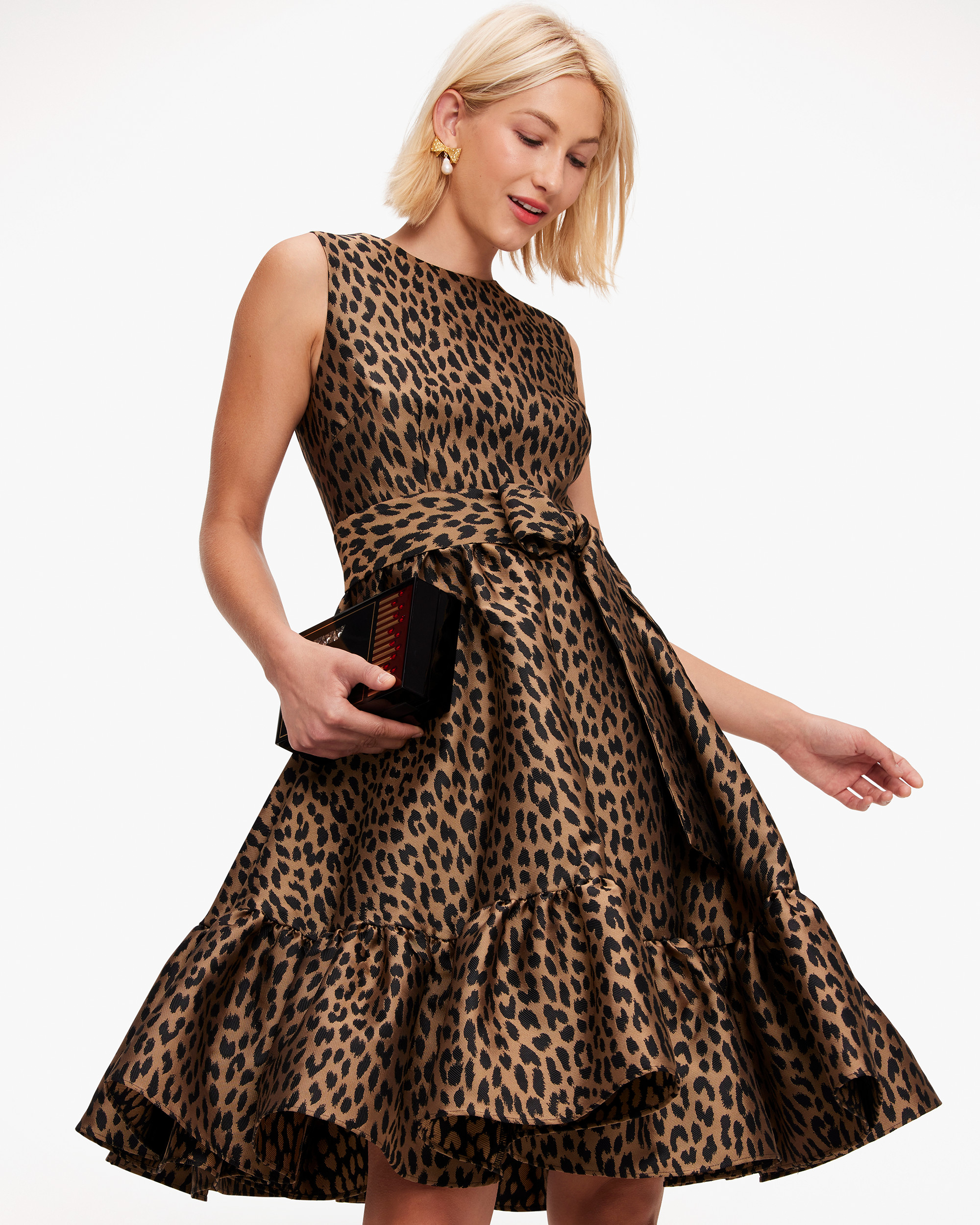 Kate Spade Modern Leopard Brocade Dress