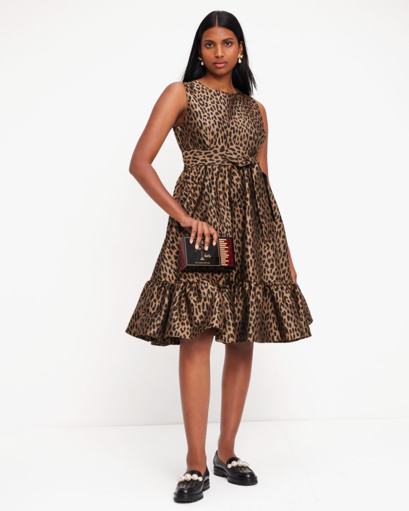 Kate Spade Modern Leopard Brocade Dress. 5