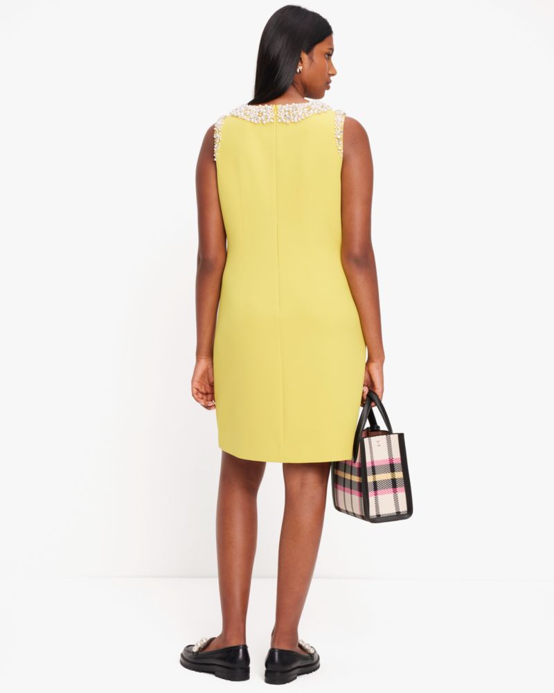 Kate Spade Jeweled Crepe Shift Dress. 4