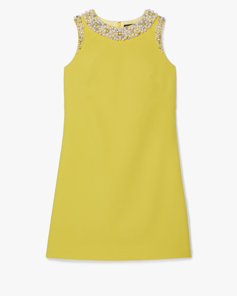 Kate Spade Jeweled Crepe Shift Dress. 6