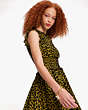 モダン レオパード スモックト ウエスト ドレス, Chartreuse Green, Product