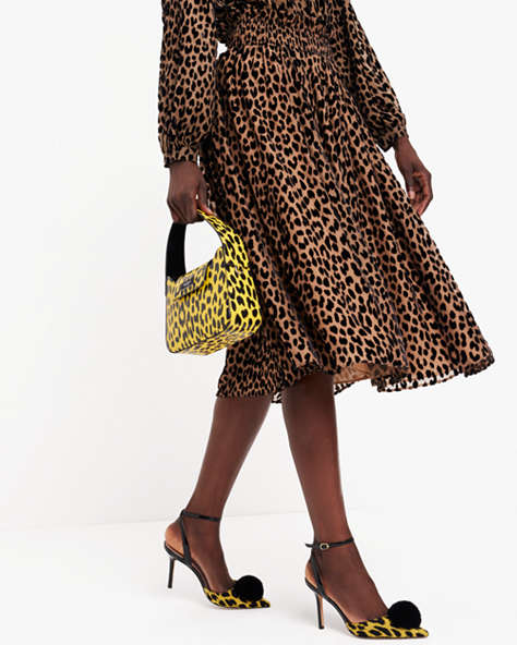 Kate Spade,Modern Leopard Skirt,Light Tobacco