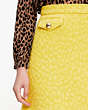 Kate Spade,Tonal Leopard Textured Skirt,Chartreuse Green