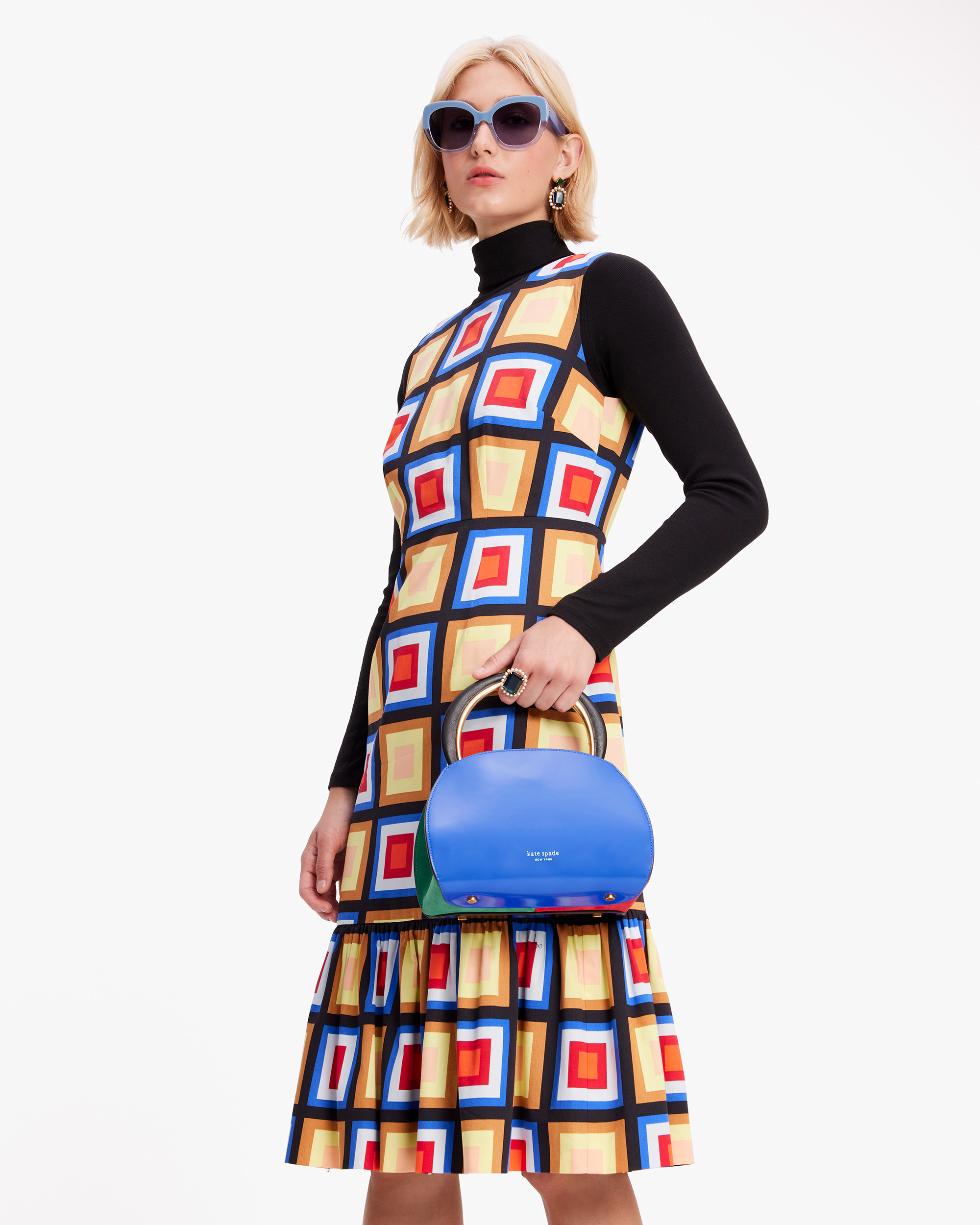 Kate Spade Blocks Of Color Flounce Sheath Dress