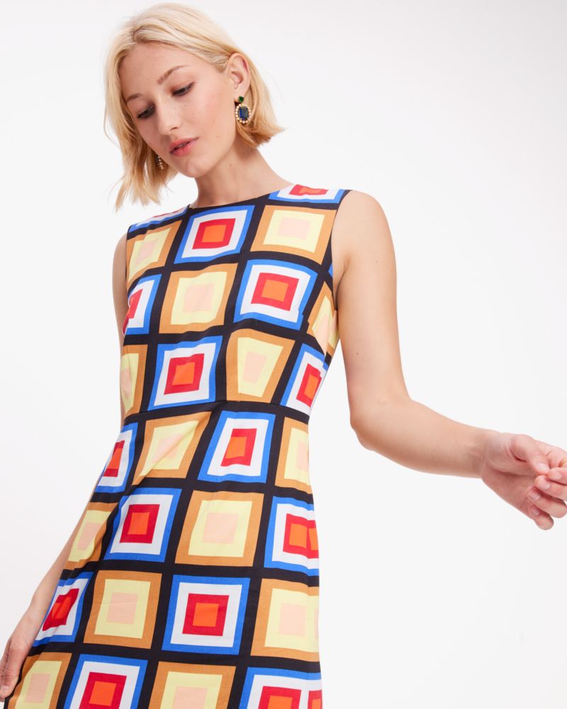 Blocks Of Color Flounce Sheath Dress | Kate Spade New York