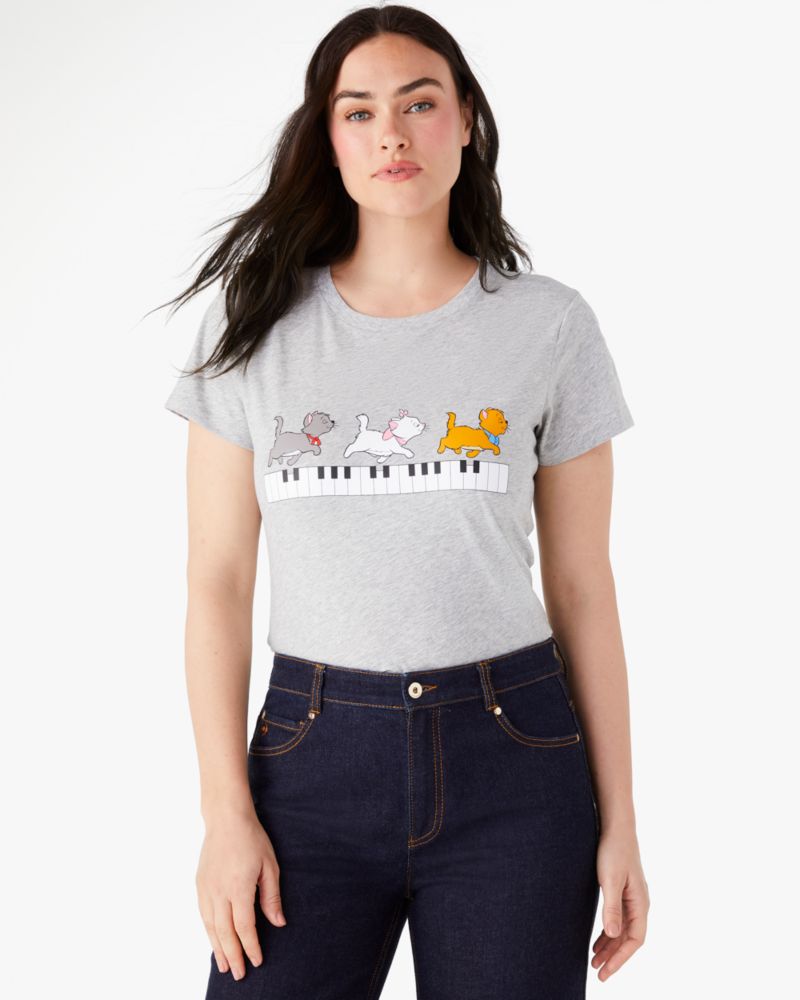 ディズニー X ケイト スペード ニューヨーク アリストキャット Tシャツ, グレーメランジ, Product