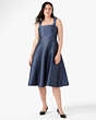 ブロケード フィット＆フレア ドレス, Polished Blue, Product