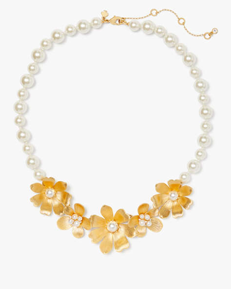 Kate Spade,Garden Party Necklace,Cream/Gold