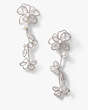 Precious Bloom Statement Earrings, Clear/Silver, Product
