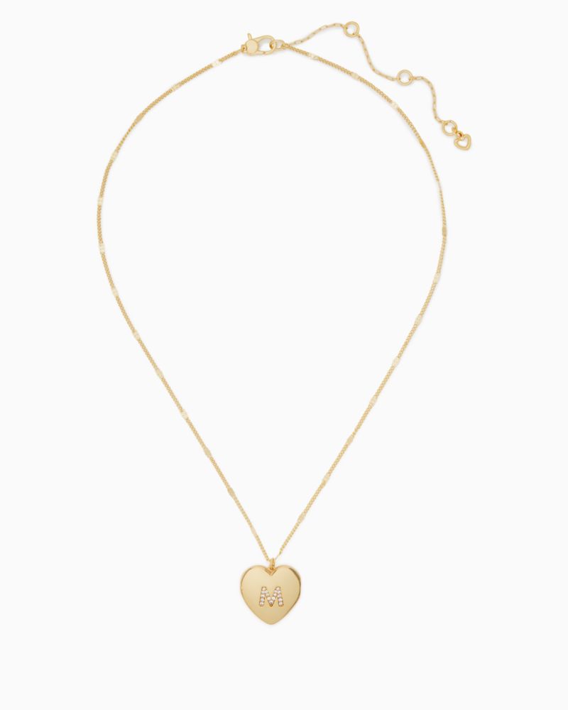 Kate Spade M Heart Letter Locket Necklace. 4