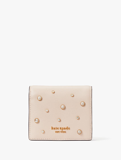 Purl Embellished Small Slim Bifold Wallet | Kate Spade New York