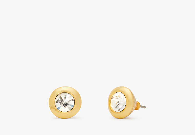 Kate Spade,On The Dot Studs,Clear/Gold image number 0