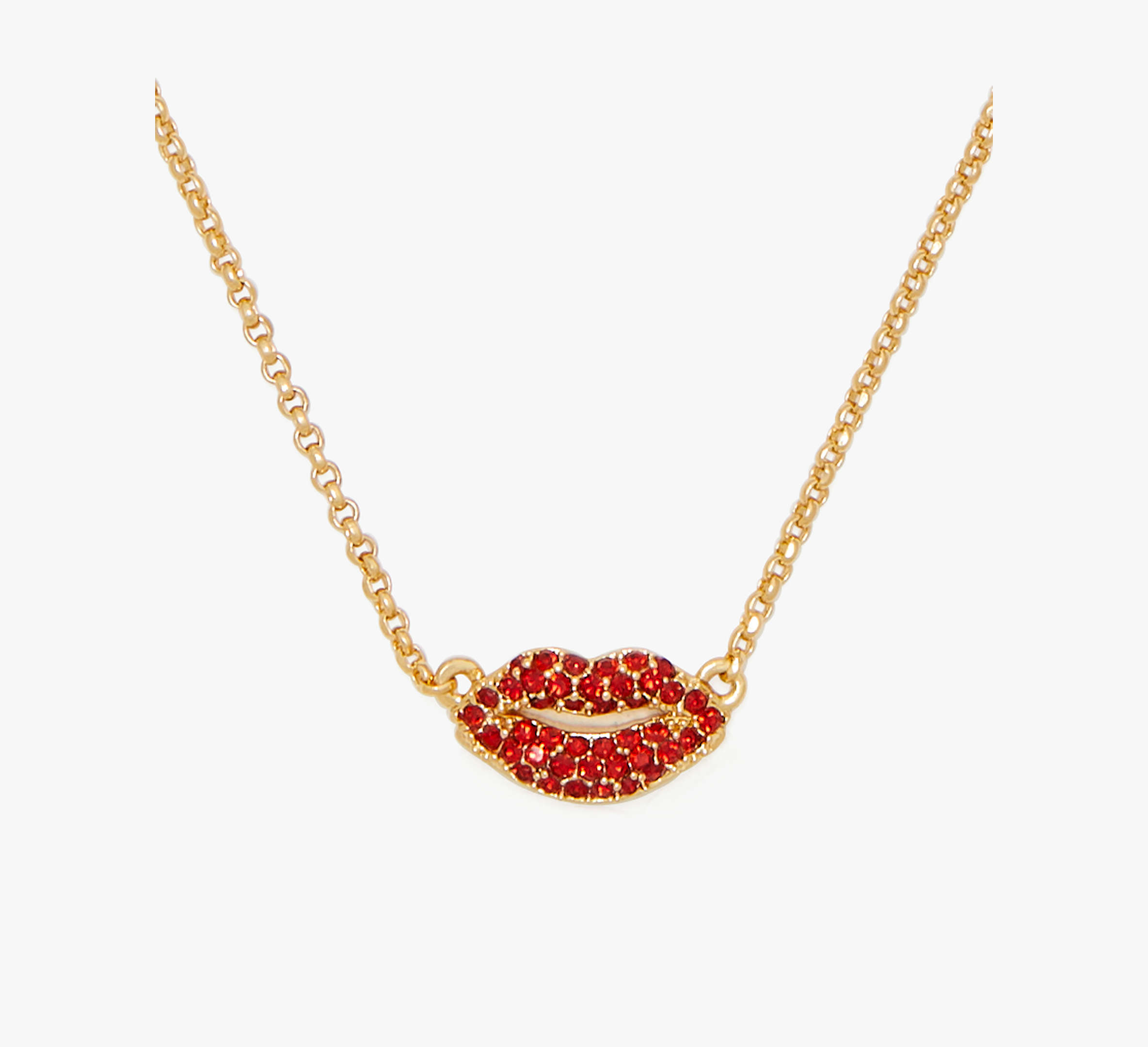 Kate Spade Hit The Town Lips Mini Pendant In Red