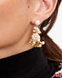 Kate Spade,Poodles & Poms Statement Drop Earrings,Cream/Gold