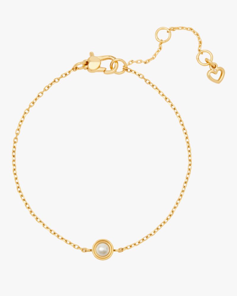 Kate Spade Bracelet All Wrapped Up in Pearls Gold Bow Jewelry Ivory BEAU