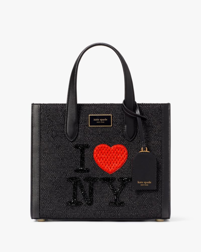 Kate Spade New York Embellished Manhattan Small Tote In Black