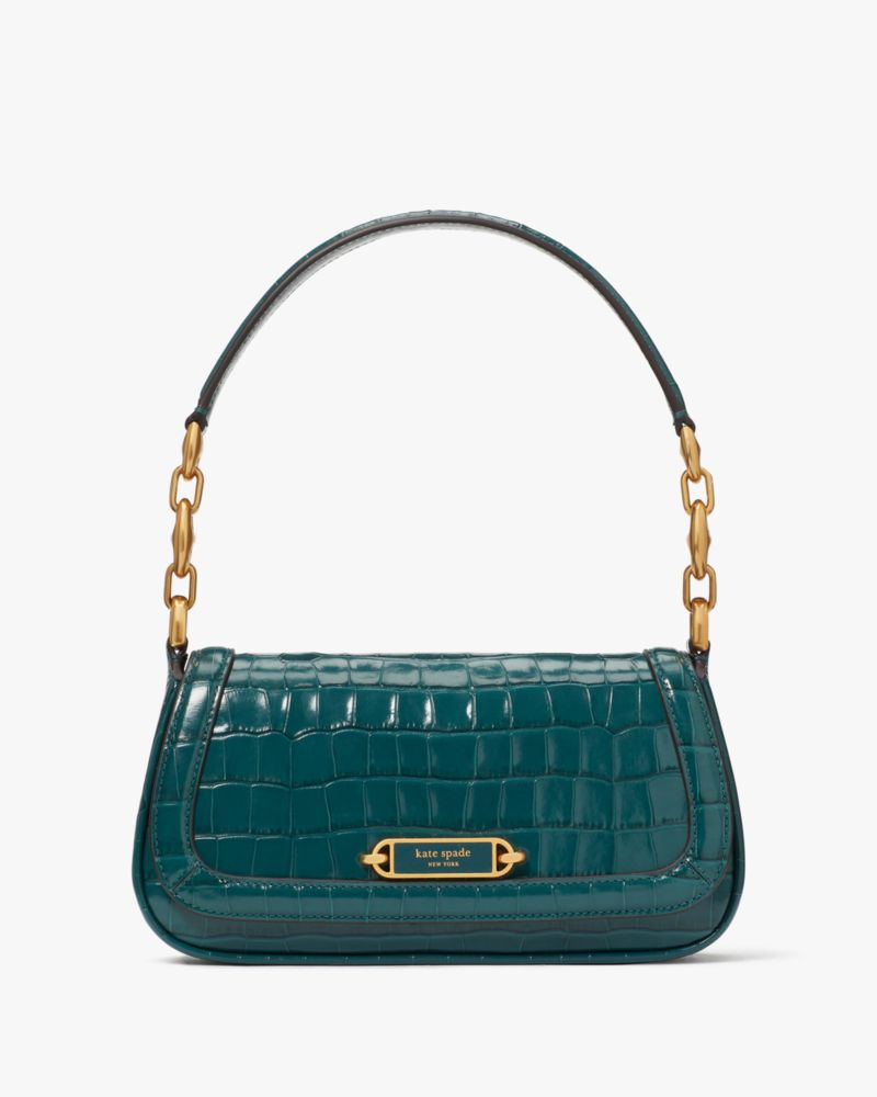 Kate small embossed-leather shoulder bag