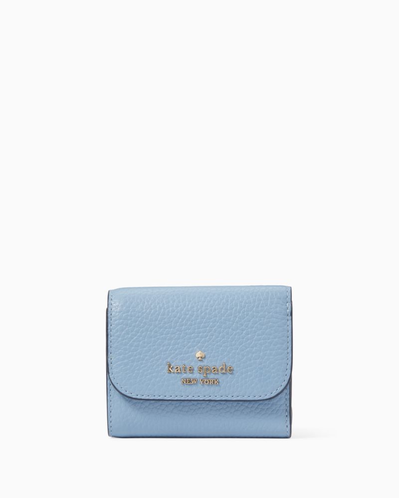 ダンプリング スモール トライフォールド ウォレット, Polished Blue, ProductTile